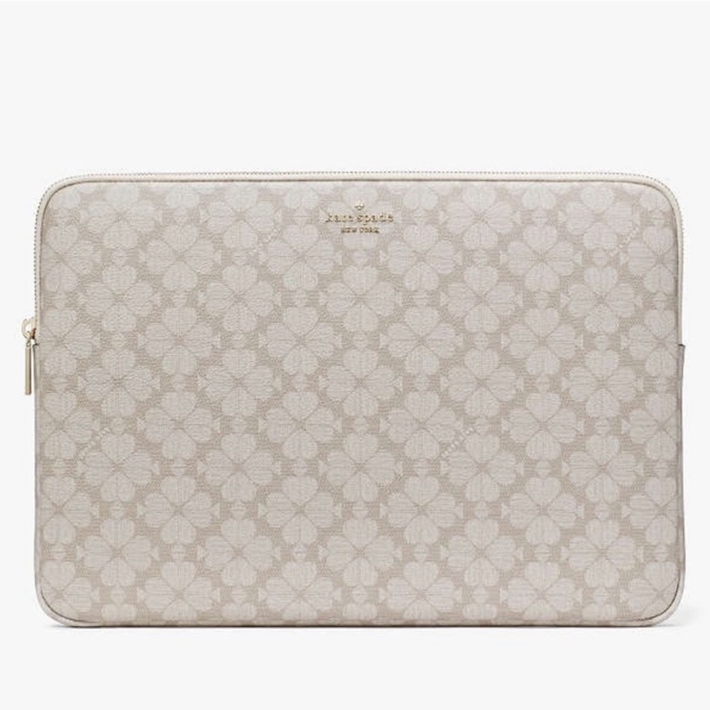 Kate Spade Beige Floral Laptop Sleeve